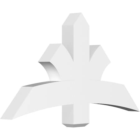 Ekena Millwork Davenport Architectural Grade PVC Gable Bracket, 48"W x 26"H x 4"D x 6"F, 13/12 Pitch GBP048X26X0406DAV00